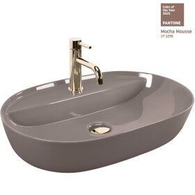 REA - Umývadlo na dosku Aura 61 Beige Shiny REA-U6381