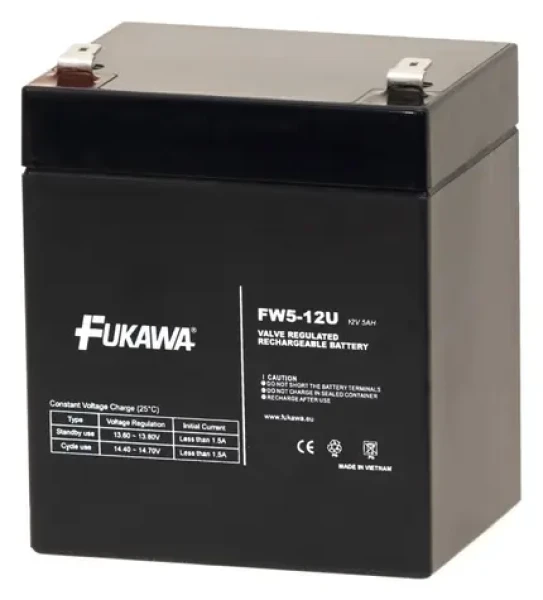 Fukawa FW 5-12U / Batéria do UPS / 12V / 5Ah / Faston F2 6,3mm (12156)