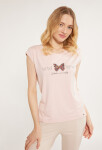 Monnari Blúzky Butterfly T-Shirt Light Pink