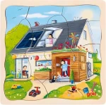GOKI Viacvrstvové puzzle Staviame dom