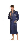 Pánsky župan Adam Satyna 940 Dark blue - De Lafense 3XL tmavě modrá