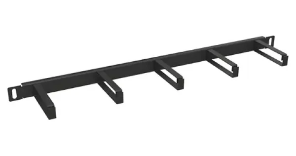 Vyväzovací panel VP-06-05-00-B čierna / 19" / 0,5U / oceľový (80191092)