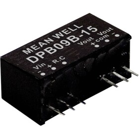 MEAN WELL DPB09B-15 DC / DC menič napätia, modul 300 mA 9 W Počet výstupov: 2 x; DPB09B-15