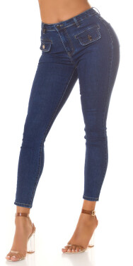 Sexy Skinny Jeans with patch pockets denimblue 42