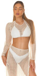 Sexy Koucla longsleeve Net Crop Top / Cover-Up NEONCORALL S/M