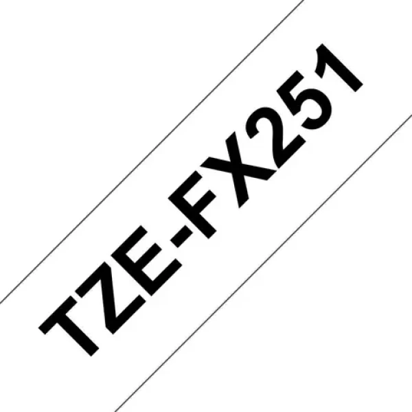 Brother TZE-FX251 biela/čierna / Páska pre tlačiareň štítkov / flexibilná / laminovaná / 24 mm / 8 m (TZE-FX251)