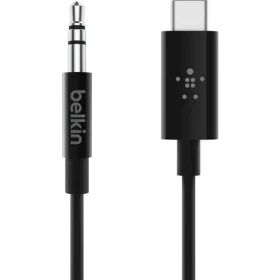 Belkin RockStar kábel USB-C na 3.5mm jack / 0.9m / čierna (F7U079bt03-BLK)