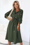 Dámske šaty 531-5 - Numoco basic khaki Univerzální