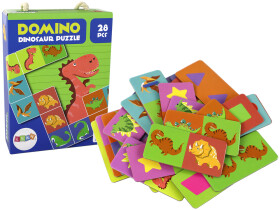 Mamido Obojstranné puzzle DOMINO Dinosaury 28 dielikov