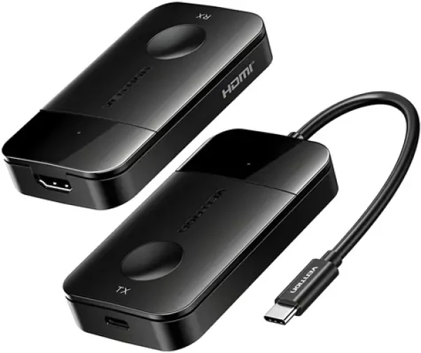 Vention ADOBB čierna / Bezdrôtový HDMI transmiter / 4K 30Hz / USB-C / Kábel 1 m (ADOBB)