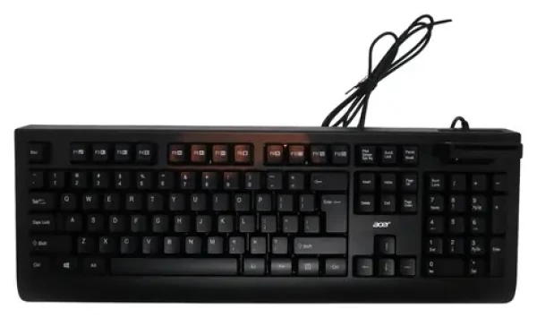 Acer KB-8CR čierna / Drôtová klávesnica / USB-A / CZ/SK layout / čítačka čipových kariet (GP.KBD11.05E)