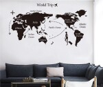 Veselá Stena Samolepka Mapa cesta okolo Sveta