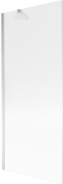 MEXEN/S - Next vaňová zástena FIX 80 x 150, prúžky, chróm 895-080-000-00-09-01