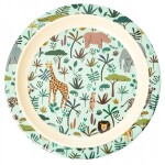 Rice Melamínový tanier Jungle Animals Green 22,5 cm
