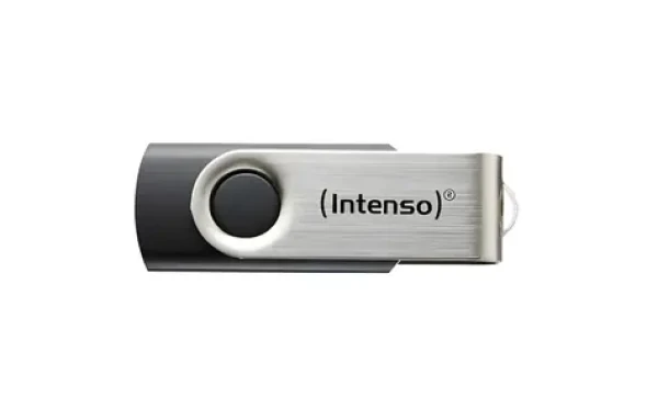INTENSO Basic Line 64GB strieborno-čierna / Flash disk / USB 2.0 / čítanie 28 MB/s / zápis 6,5 MB/s (3503490)
