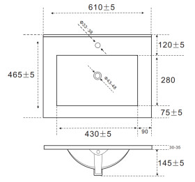 COMAD - Nábytkové umývadlo 60cm 5907441298896
