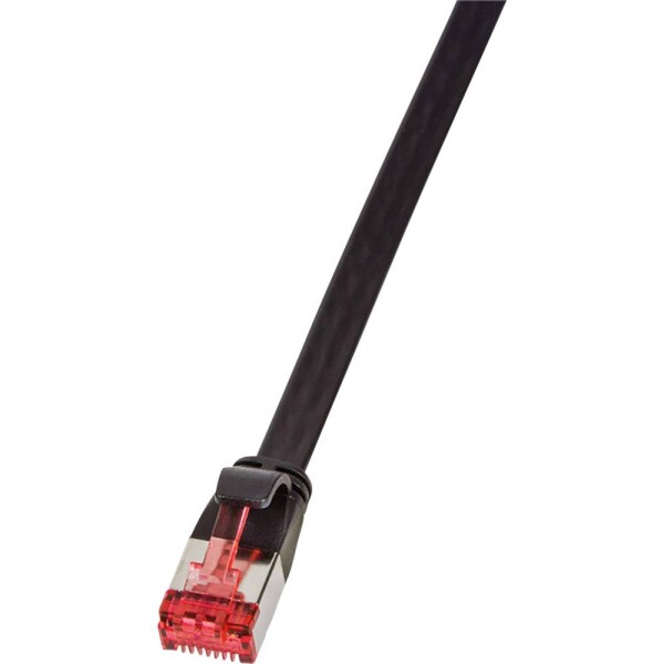 LogiLink CF2113S RJ45 sieťové káble, prepojovacie káble CAT 6 U/FTP 20.00 m čierna pozlátené kontakty 1 ks; CF2113S