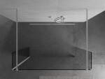 MEXEN/S - Kioto Sprchová zástena WALK-IN voľne stojaca 100 x 30 x 30, transparent, biela 800-100-030-222-20-00-030