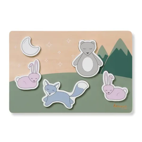 Hauck drevené Puzzle vkladacie Puzzle N Fit Forest