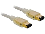 DeLock FireWire FW400 6 Pin samec/samec šedá / FireWire kábel / 3 m (82575)