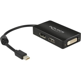 Delock 62623 DisplayPort / HDMI / DVI adaptér [1x mini DisplayPort zástrčka - 1x zásuvka DisplayPort, HDMI zásuvka, DVI zásuvka 24+1-pólová] čierna s feritovým; 62623