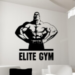 Veselá Stena Samolepka Elite Gym Farba: bílá, Veľkosť: 100 x 106 cm