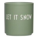 DESIGN LETTERS Porcelánový hrnček Green Let it snow 300 ml