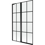 MEXEN/S - Mist L vaňová zástena 2-krídlová ľavá 110 x 150, čierna kratka, čierna 8A9L-110-011-70-77-L