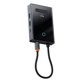 Baseus PioneerJoy 8v1 šedá / USB hub / USB-C / HDMI 4K 60Hz / HDMI 4K 30Hz / DisplayPort 8K 30Hz / VGA (WKYY030413)