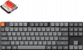 Keychron Keychron - K1 Max QMK/VIA Wireless Custom Mechanical Keyboard - Niskoprofilowa Bezdrôtová Klawiatura Mechaniczna biele Gateron Red