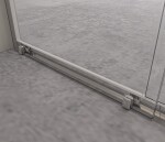 CERANO - Trojstenný sprchovací kút Varone LINE UL/P - 6 mm - chróm, transparentné sklo - 100x90x195 - posuvný CER-DY505-90133