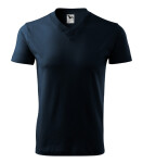 Tričko s výstrihom do V unisex námornícka modrá 3XL