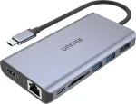 Unitek uHUB S7+ / USB-C hub / 2x USB 3.1 / HDMI + DP / RJ45 / USB-C PD / SD čítačka (D1056A)