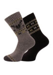 WiK 21455 Pánske vlnené froté ponožky 39-46 šedá 43-46