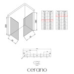 CERANO - Sprchová zástena Walk-in Crystal TL/P - 8 mm - bezvzperový systém - zlatá, mliečne sklo - 100x70x200 CER-8050BD5772
