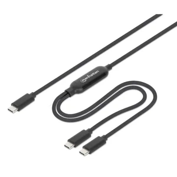 Manhattan 355810 čierna / Kábel / USB-C - USB-C / 100 W PD / 2 m (355810)