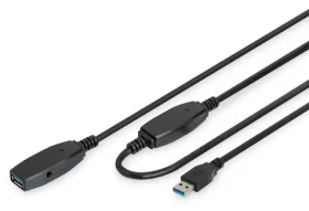 Digitus DA-73105 / Aktívny predlžovací kábel USB / USB-A - USB-A / 10 m / USB 3.2 Gen 1 / 5 Gb/s (DA-73105)