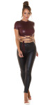 Sexy KouclaWetLook Cropped Top Einheitsgroesse