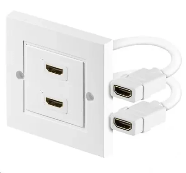 MicroConnect nástenná zásuvka 2x HDMI (F) - 2x HDMI (F) biela (HDMWALL2)