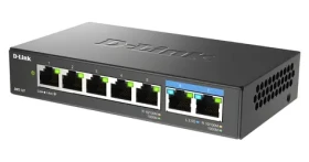 D-Link DMS-107 / Switch / 5x 10/100/1000 + 2x 2,5GBase-T / neriadený / stolná aj nástenná montáž (DMS-107/E)