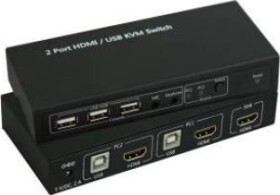 MicroConnect HDMI & USB KVM Switch 2 ports