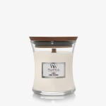 Woodwick Linen 85g - váza malá / doba horenia: až 20h (5038581056531)