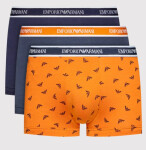 Pánske boxerky 111357 2R717 96735 - tm.modrá/oranžová - Emporio Armani M tm.modro-oranžová