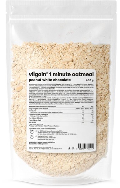 Vilgain Minútová ovsená kaša – Arašidy s bielou čokoládou 400 g