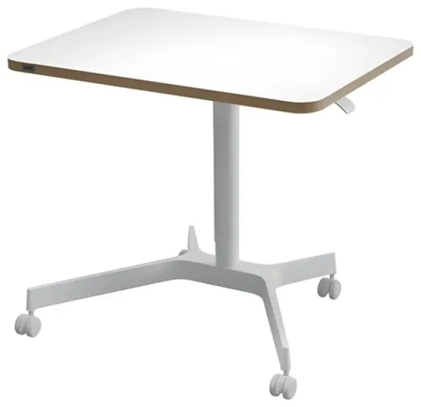 Leitz Ergo pojazdný výškovo nastaviteľný stôl biela / Stôl / 75-114 cm / nosnosť 20 kg / 80×60 cm (65360001)