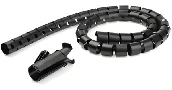 StarTech káblový organizér čierna / Káblový organizér / 25 × 25 mm / 2,5 m (CMSCOILED2)