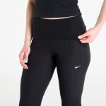 Kalhoty Nike Sportswear Chill Knit Women's Mid-Rise Tight Ribbed Pants Black/ Sail M