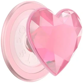 PopSockets Crystal Heart Grip MagSafe ružová / Držiak na telefón / MagSafe / Kryštálové srdce / Stojanček (702781)