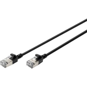 Digitus DK-1632-A-020S-BL RJ45 sieťové káble, prepojovacie káble CAT 6A F/FTP 2 m čierna farebne odlíšený, tienený, točený drôt, s priechodkou chrániacou proti; DK-1632-A-020S-BL