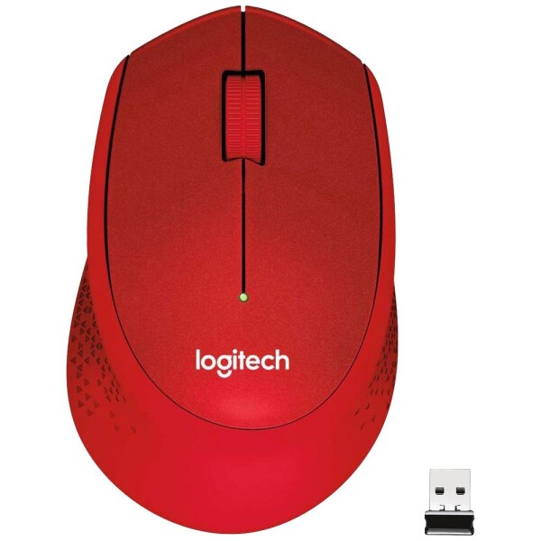 Logitech Wireless Mouse M330 Silent Plus červená / bezdrôtová optická myš / 3 tlačidlá / 1000dpi (910-004911)